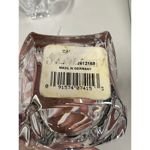 Wedgewood Crystal Candle Votives by Vera Wang ~Carbochon Germany Signed Set of 4 - Picture 6 of 8